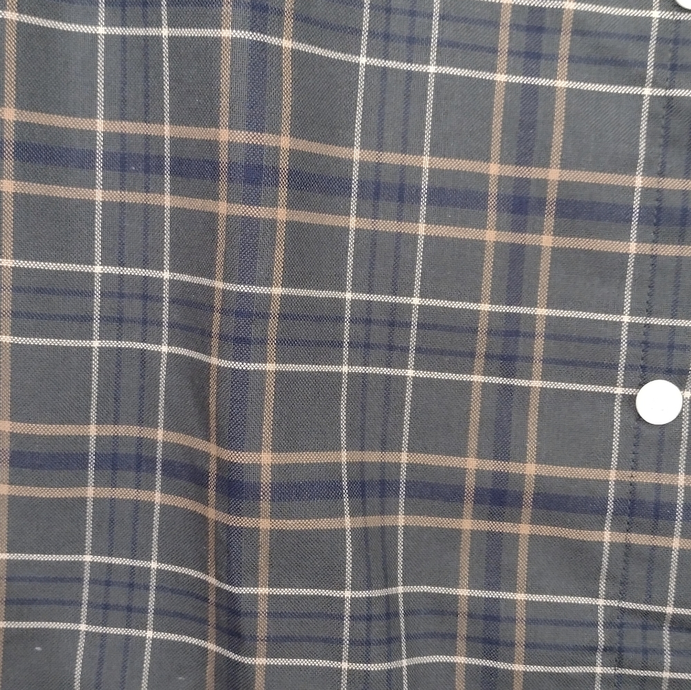 St. John's Bay Green Plaid Casual Button Down Shirt - Picture 3 of 4